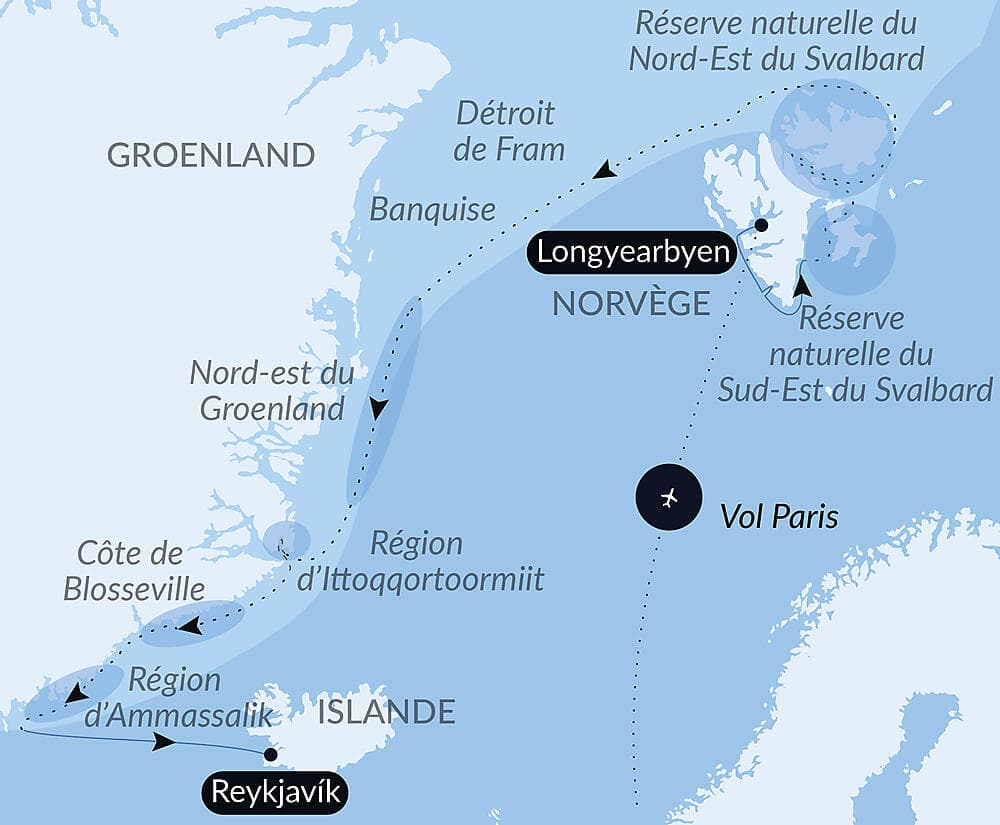 Au cœur des glaces de l'Arctique, du Svalbard au Groenland