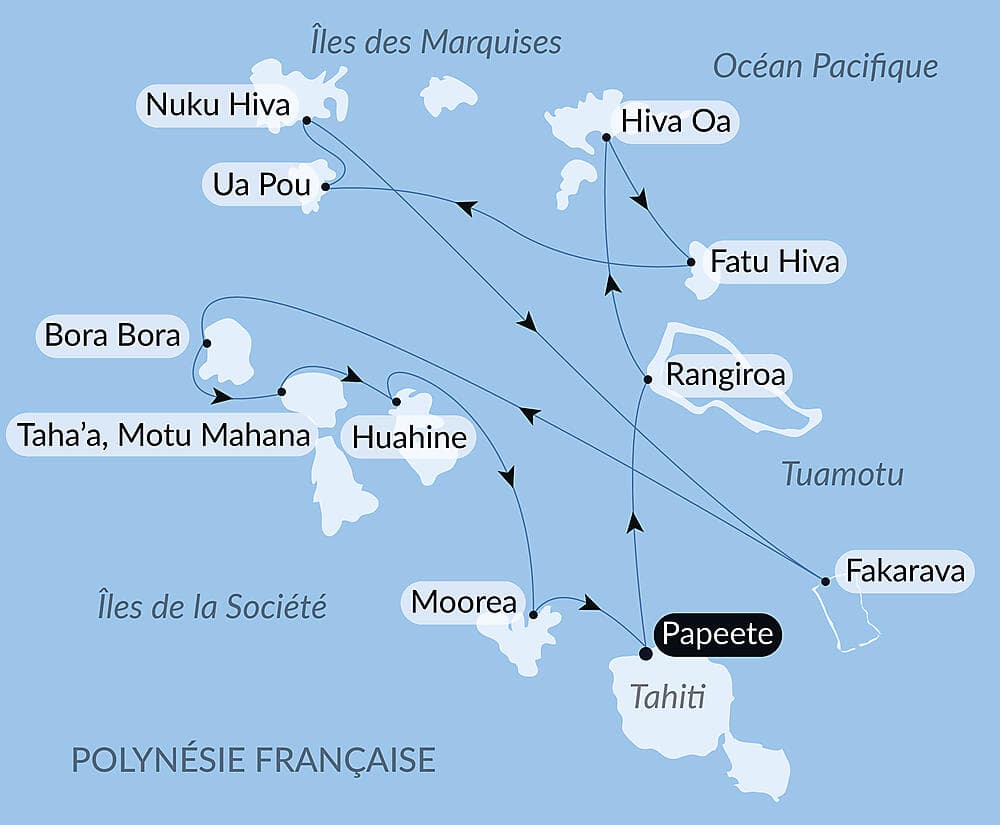 Marquises, Tuamotu et îles de la Société null