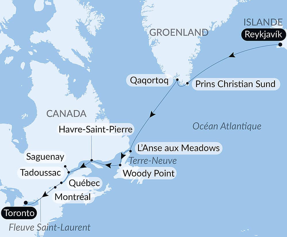 Exploration du Groenland au Canada
