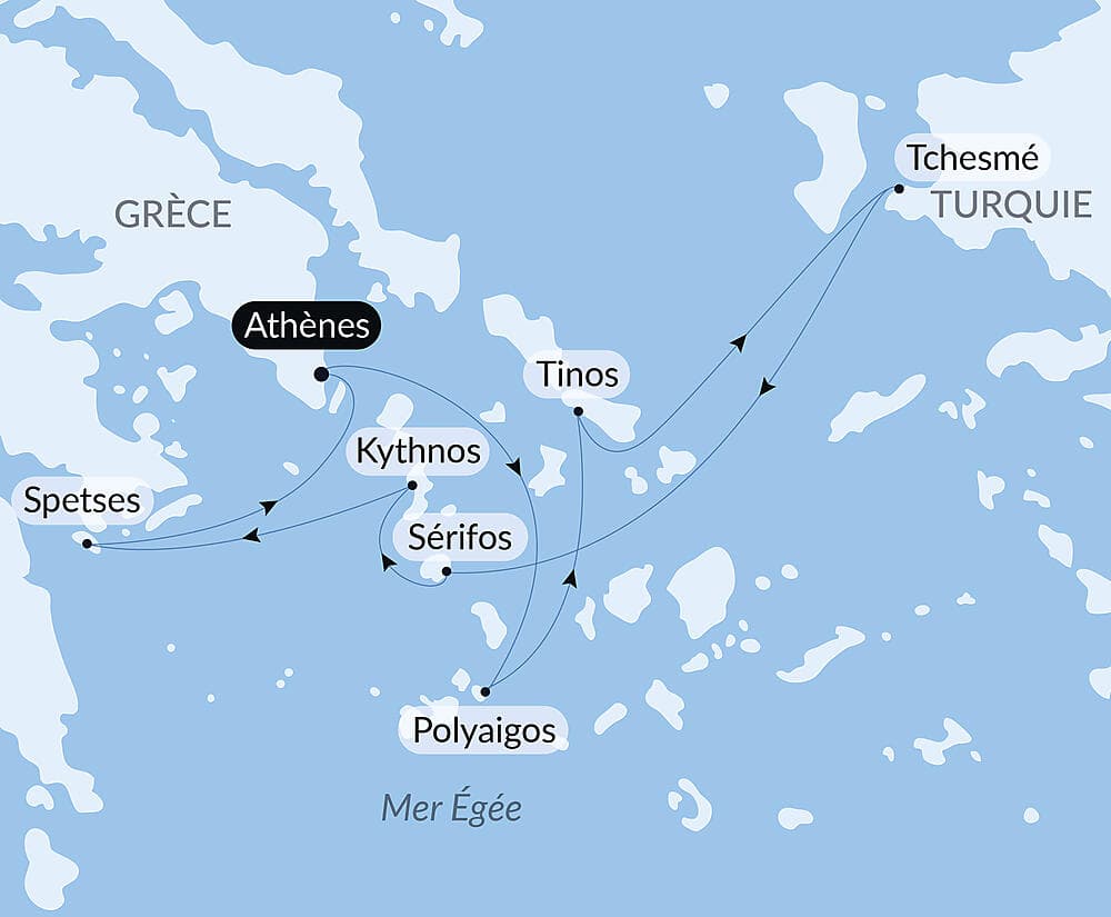 Les Cyclades, dans le sillage du Ponant null